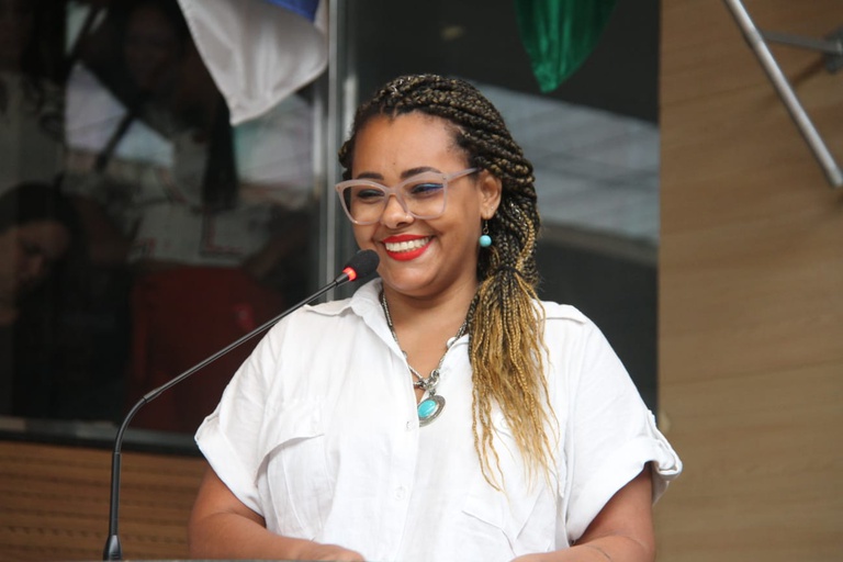 Vereadora Elaine Cristina, do coletivo Pretas Juntas 