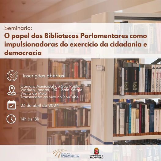 Câmara do Recife divulga seminário sobre o papel das bibliotecas parlamentares