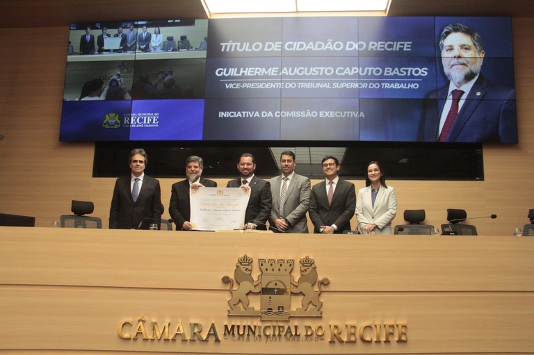 Câmara concede Tìtulo de Cidadão do Recife a Guilherme Augusto Caputo Bastos