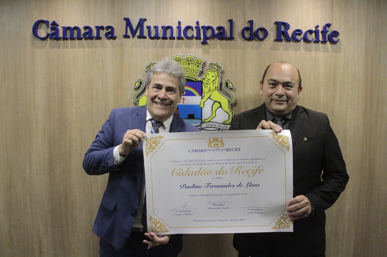 Paulino Fernandes de Lima é Cidadão do Recife