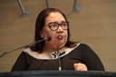 Aimée Carvalho pediu minuto de silêncio em homenagem a Graça Araújo